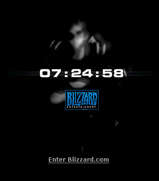 Screenshot de la page d'accueil de Blizzard peu avant l'annonce du développement de Starcraft:Ghost