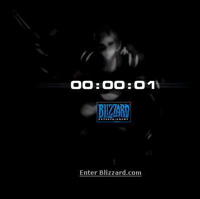 Screenshot de la page d'accueil de Blizzard peu avant l'annonce du développement de Starcraft:Ghost